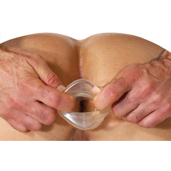 Perfect Fit Ass Tunnel Plug Silicone Transparent Extra-Large 9 x 7 cm